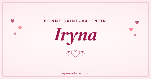 Image « Bonne Saint-Valentin Iryna » au format large