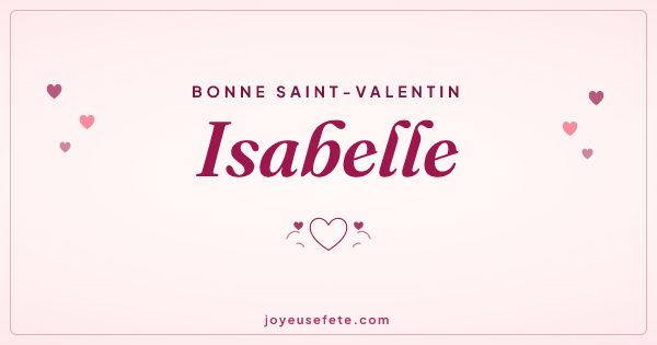 Image « Bonne Saint-Valentin Isabelle » au format large