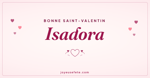 Image « Bonne Saint-Valentin Isadora » au format large
