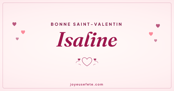 Image « Bonne Saint-Valentin Isaline » au format large