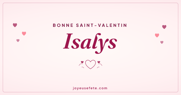 Image « Bonne Saint-Valentin Isalys » au format large