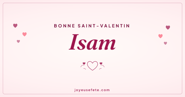 Image « Bonne Saint-Valentin Isam » au format large