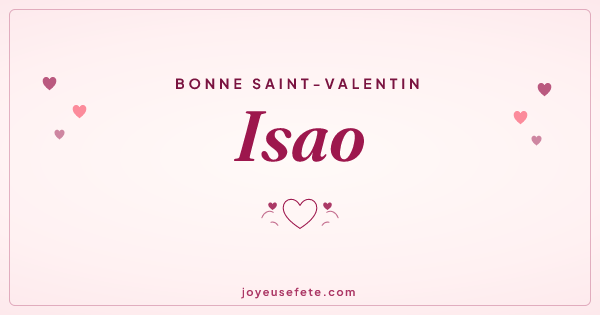 Image « Bonne Saint-Valentin Isao » au format large
