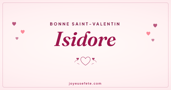 Image « Bonne Saint-Valentin Isidore » au format large