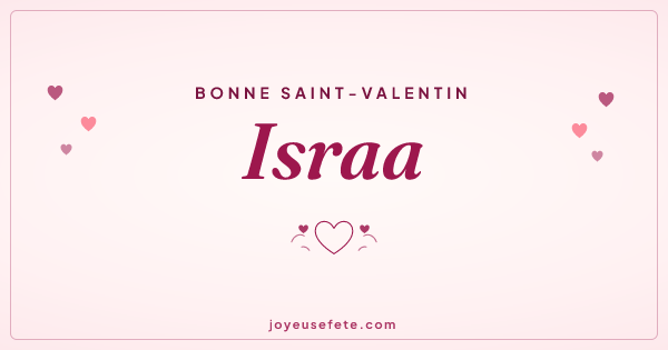 Image « Bonne Saint-Valentin Israa » au format large