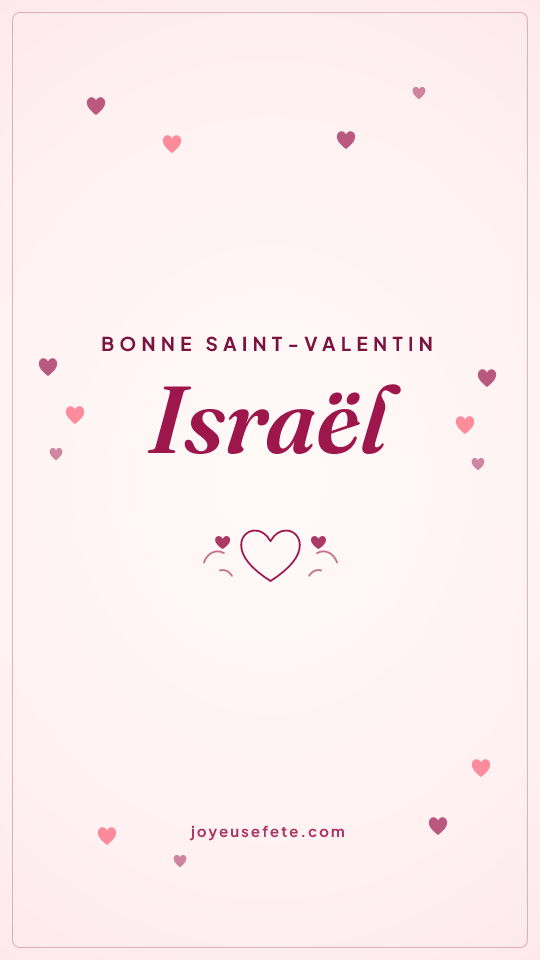 Image « Bonne Saint-Valentin Israël » au format story