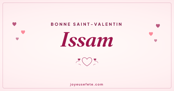 Image « Bonne Saint-Valentin Issam » au format large
