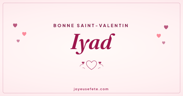Image « Bonne Saint-Valentin Iyad » au format large