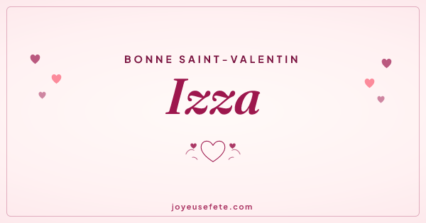 Image « Bonne Saint-Valentin Izza » au format large
