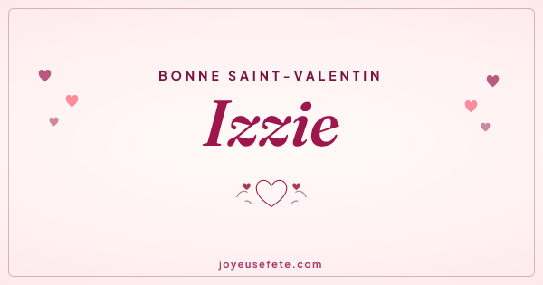 Image « Bonne Saint-Valentin Izzie » au format large