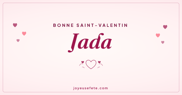 Image « Bonne Saint-Valentin Jada » au format large