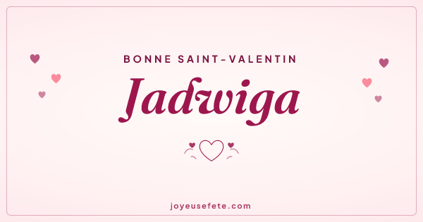 Image « Bonne Saint-Valentin Jadwiga » au format large
