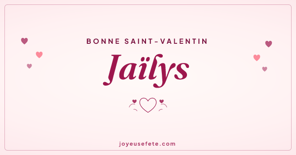 Image « Bonne Saint-Valentin Jaïlys » au format large