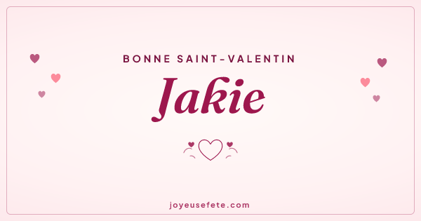 Image « Bonne Saint-Valentin Jakie » au format large