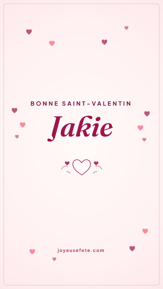 Image « Bonne Saint-Valentin Jakie » au format story