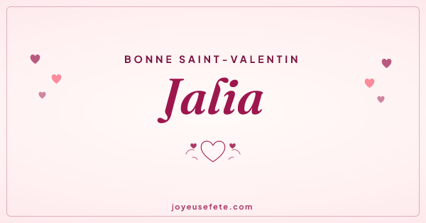 Image « Bonne Saint-Valentin Jalia » au format large