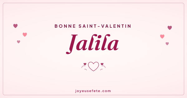 Image « Bonne Saint-Valentin Jalila » au format large