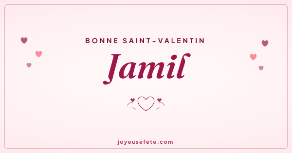 Image « Bonne Saint-Valentin Jamil » au format large