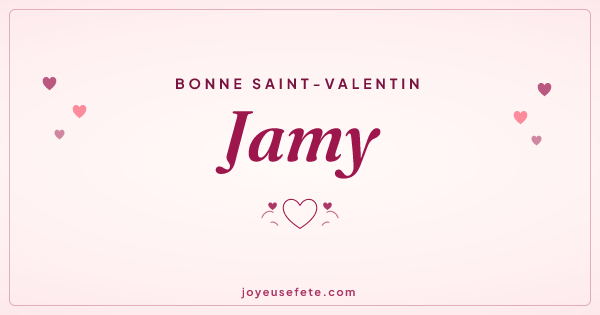 Image « Bonne Saint-Valentin Jamy » au format large