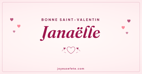Image « Bonne Saint-Valentin Janaëlle » au format large