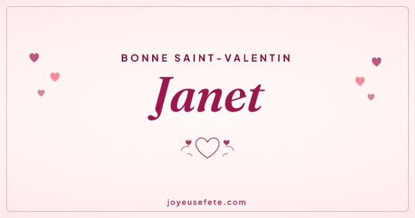 Image « Bonne Saint-Valentin Janet » au format large