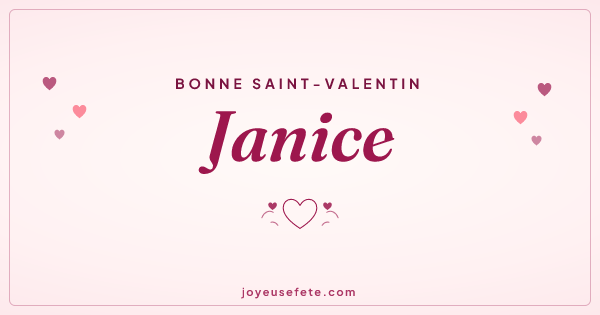 Image « Bonne Saint-Valentin Janice » au format large