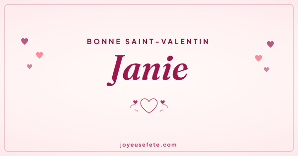 Image « Bonne Saint-Valentin Janie » au format large