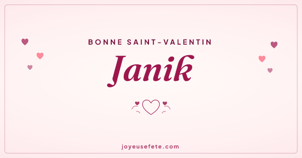 Image « Bonne Saint-Valentin Janik » au format large