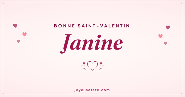 Image « Bonne Saint-Valentin Janine » au format large