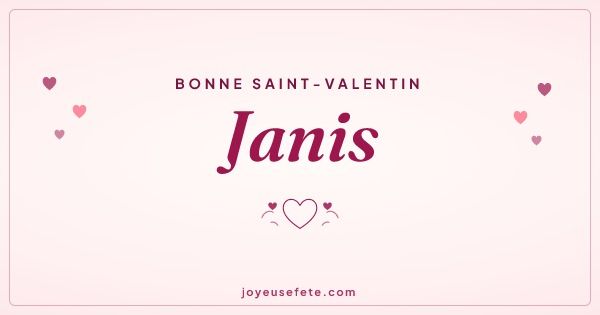 Image « Bonne Saint-Valentin Janis » au format large