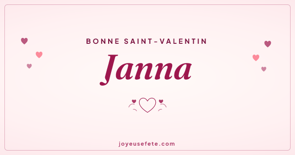 Image « Bonne Saint-Valentin Janna » au format large