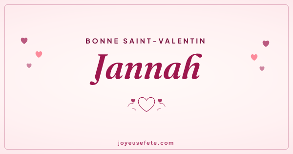 Image « Bonne Saint-Valentin Jannah » au format large