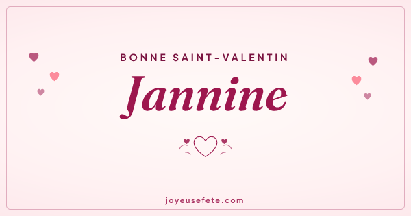 Image « Bonne Saint-Valentin Jannine » au format large