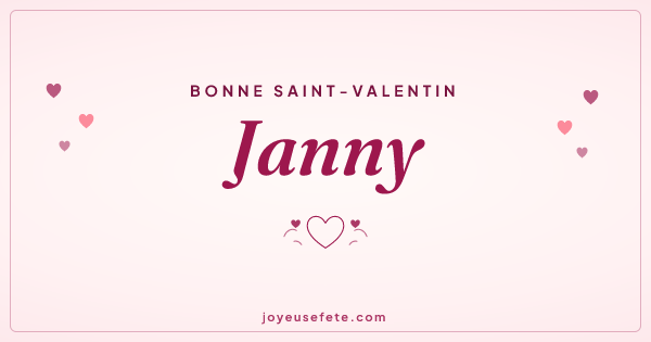 Image « Bonne Saint-Valentin Janny » au format large