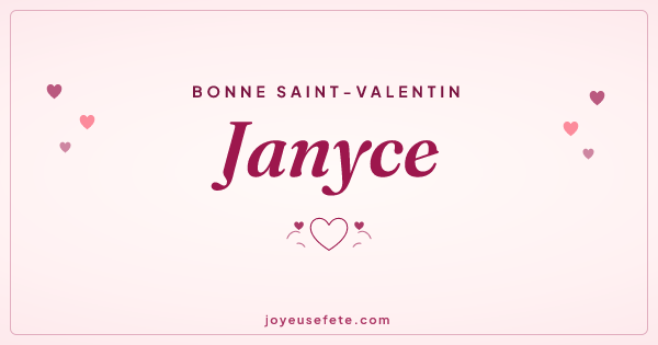 Image « Bonne Saint-Valentin Janyce » au format large