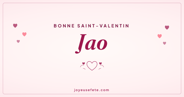 Image « Bonne Saint-Valentin Jao » au format large