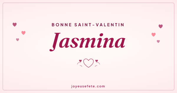 Image « Bonne Saint-Valentin Jasmina » au format large