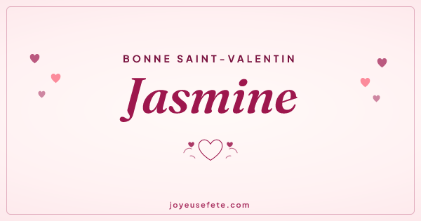 Image « Bonne Saint-Valentin Jasmine » au format large