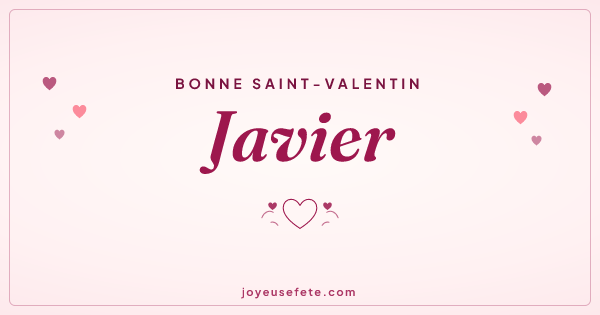 Image « Bonne Saint-Valentin Javier » au format large