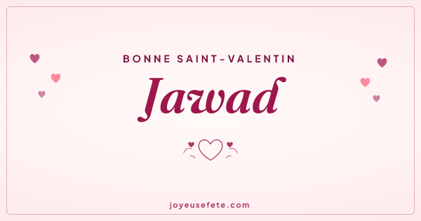 Image « Bonne Saint-Valentin Jawad » au format large