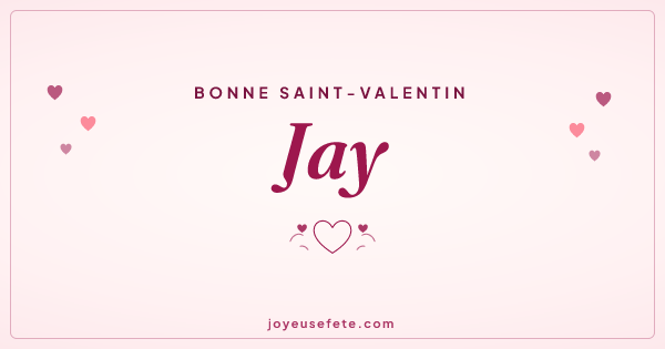 Image « Bonne Saint-Valentin Jay » au format large