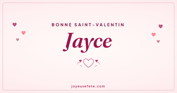 Image « Bonne Saint-Valentin Jayce » au format large