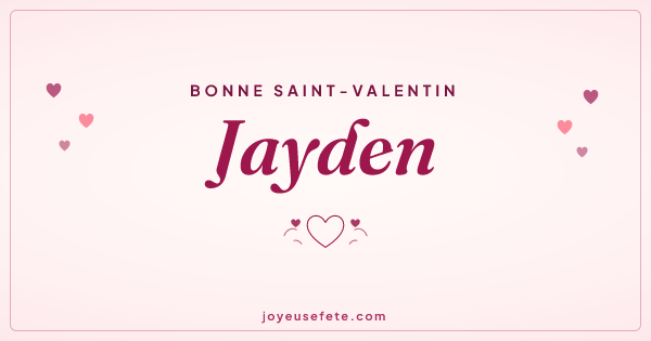 Image « Bonne Saint-Valentin Jayden » au format large