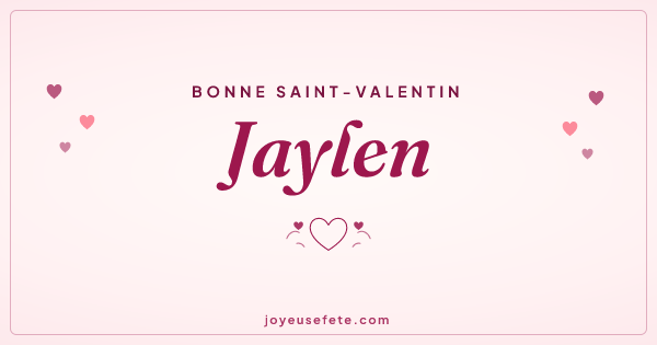 Image « Bonne Saint-Valentin Jaylen » au format large