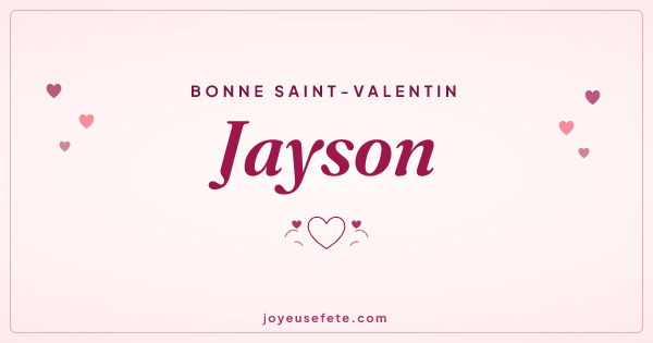 Image « Bonne Saint-Valentin Jayson » au format large