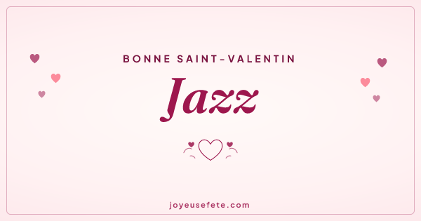 Image « Bonne Saint-Valentin Jazz » au format large