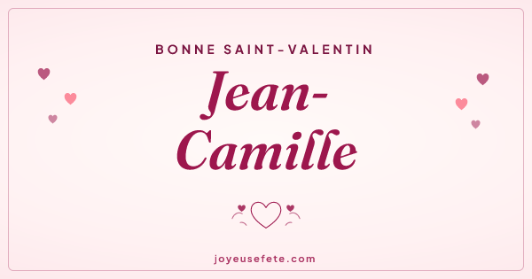 Image « Bonne Saint-Valentin Jean-Camille » au format large