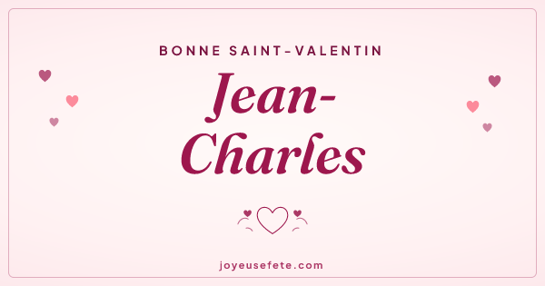 Image « Bonne Saint-Valentin Jean-Charles » au format large