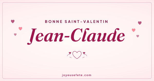 Image « Bonne Saint-Valentin Jean-Claude » au format large