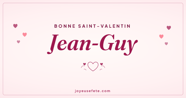 Image « Bonne Saint-Valentin Jean-Guy » au format large